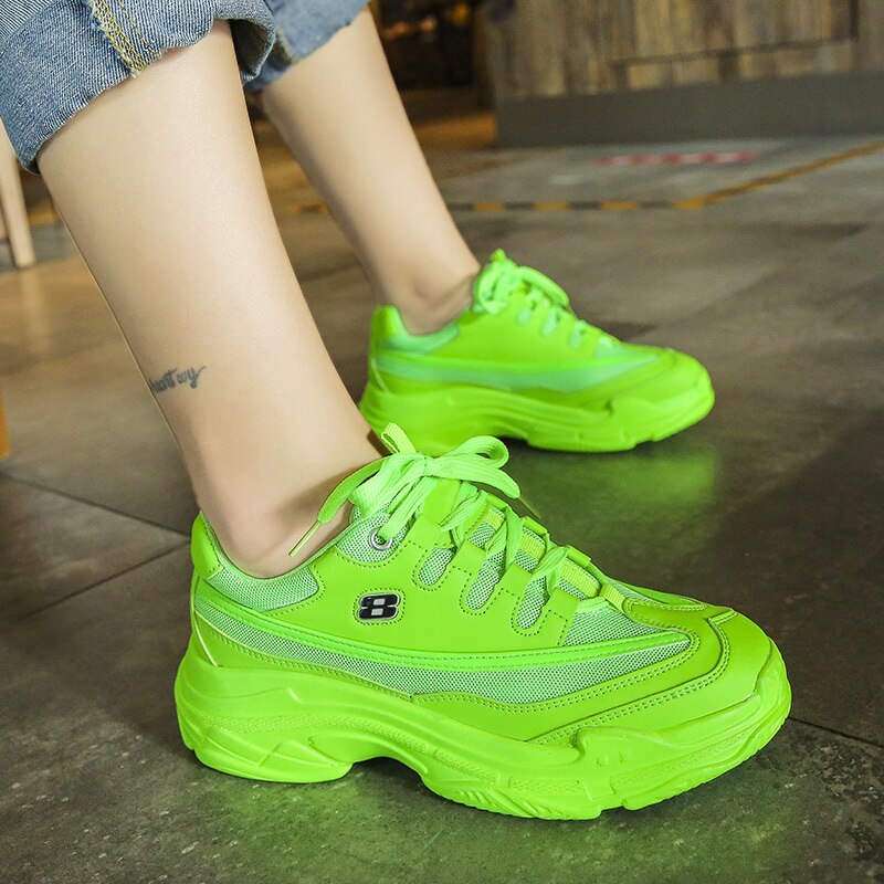 Neon chunky sneakers