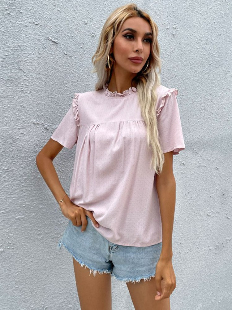 Roze top met ruches