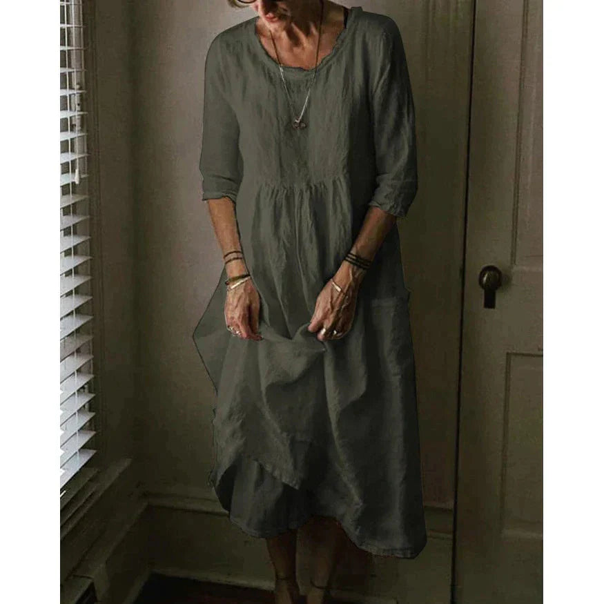 Harley - Chique Linnen Jurk voor Dames: Elegante Eenvoud Ontmoet Comfort