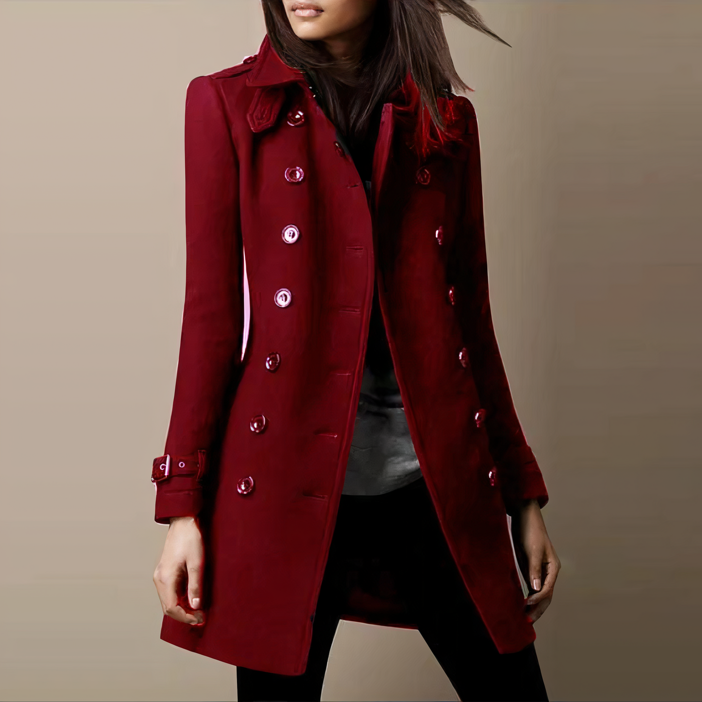 Opha - Dames Warme Trenchcoat | Lang