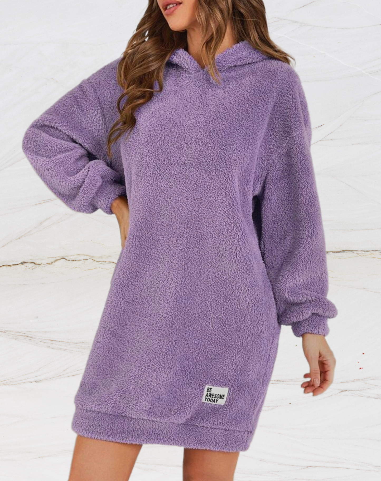 Venus | Oversized lange fluffy hoodie voor dames