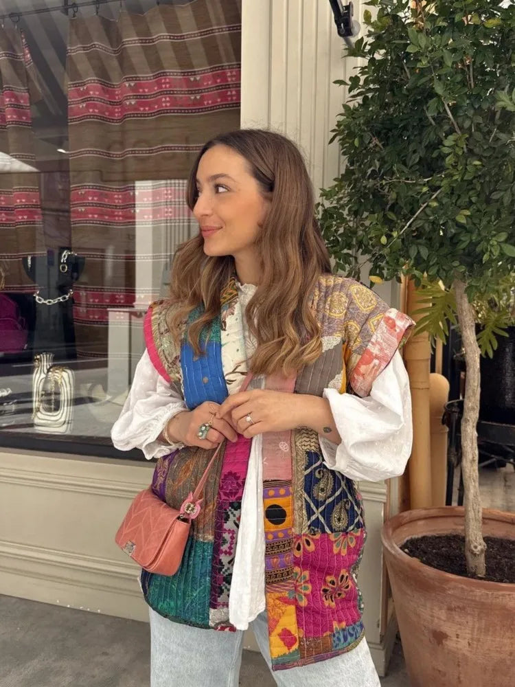 Nyla | Stijlvol chique vest met print