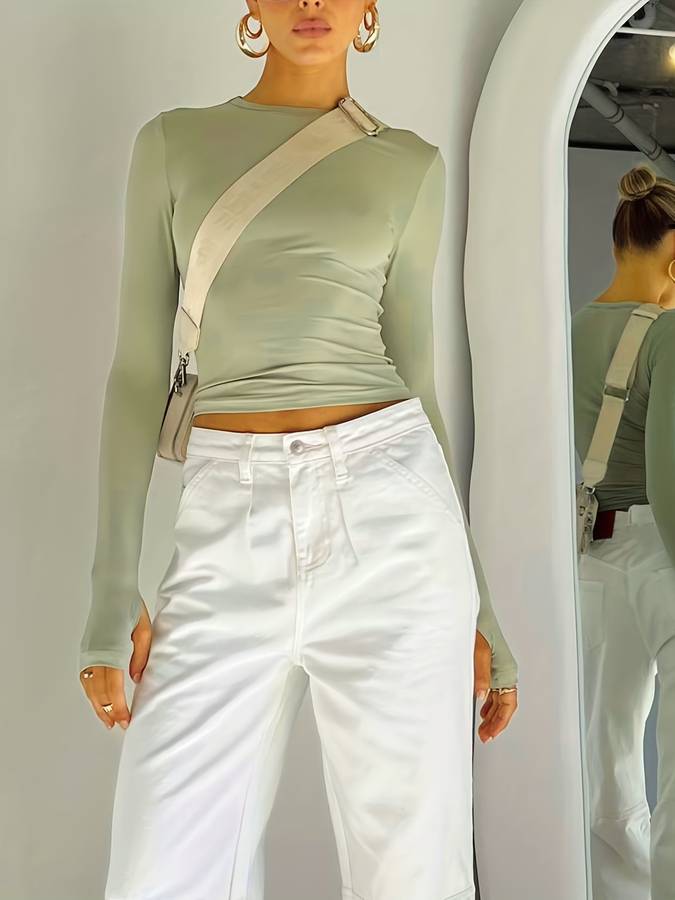 Basic lange mouwen top