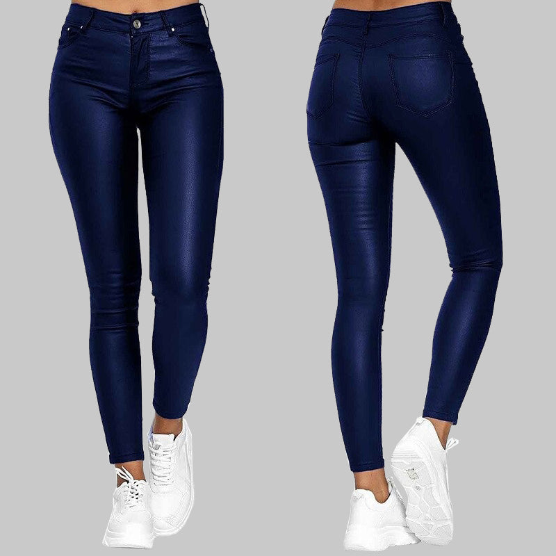 Elisa | Slanke Leren broek