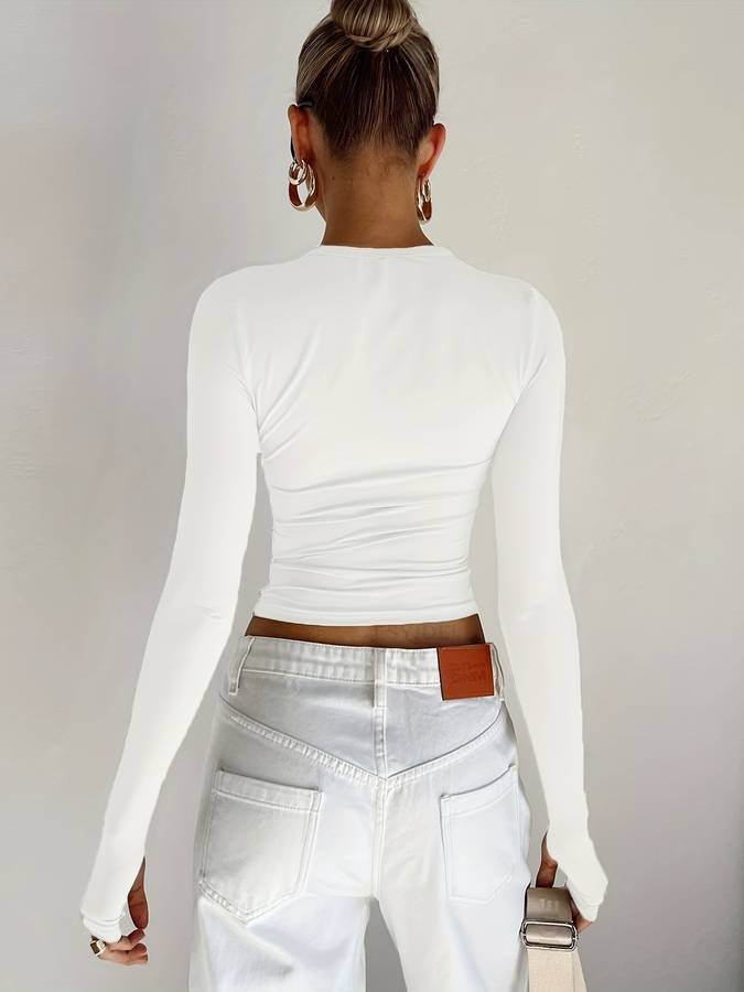 Basic lange mouwen top