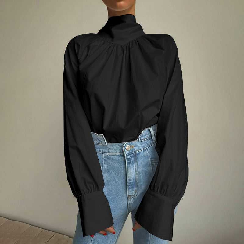 Zwart blouse met strik