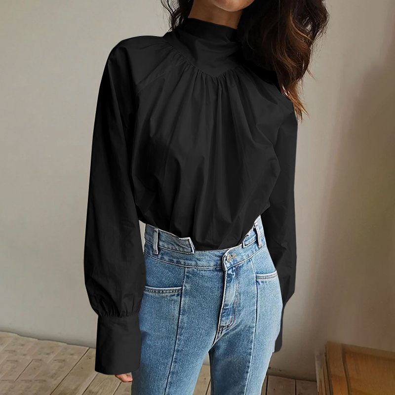 Zwart blouse met strik