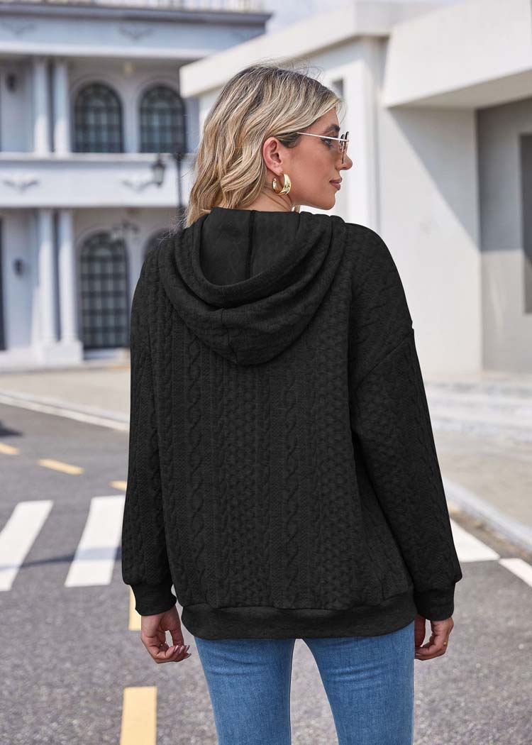 Zwarte hoodie met patroon