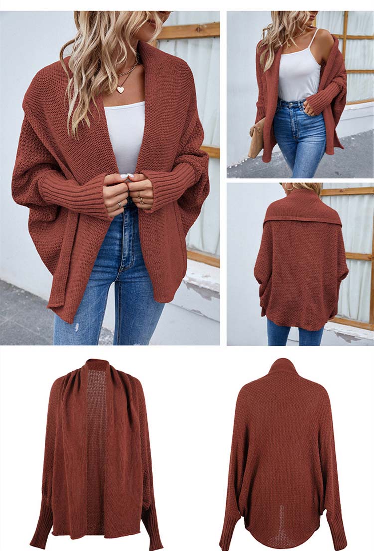Terra oversized vest met vleermuismouwen