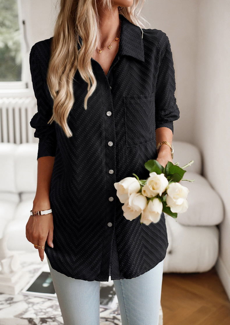 Zwarte blouse met print