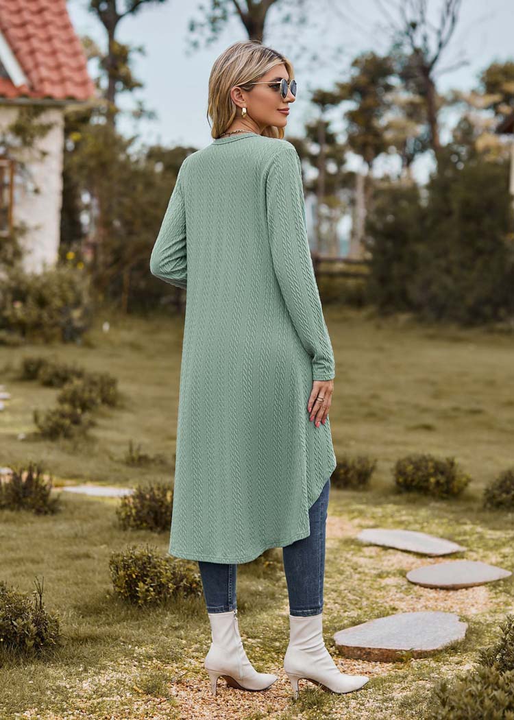 Lange groene cardigan