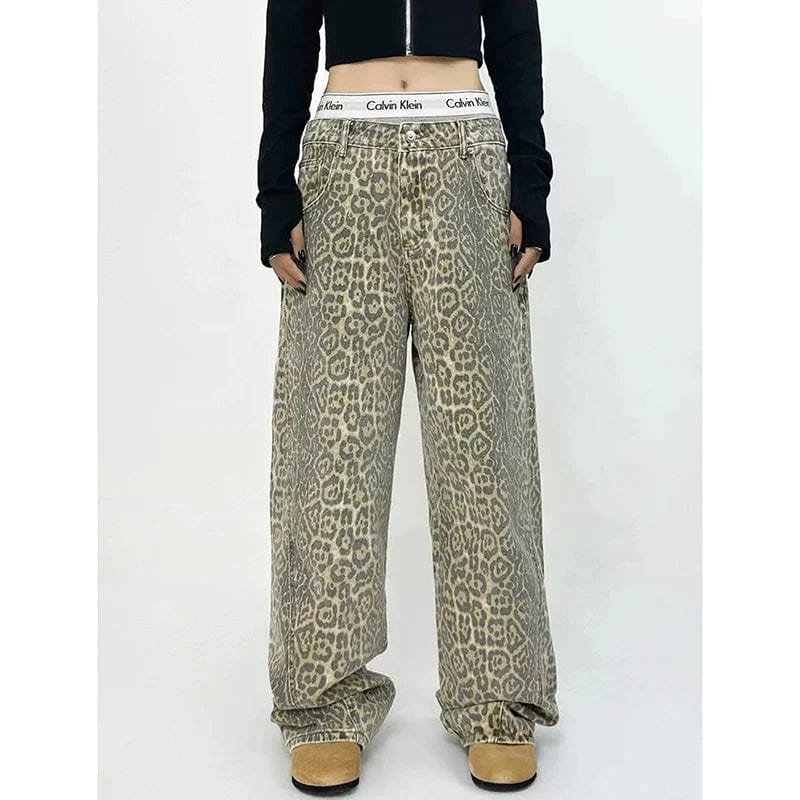 Elite | trendy luipaard-print jeans