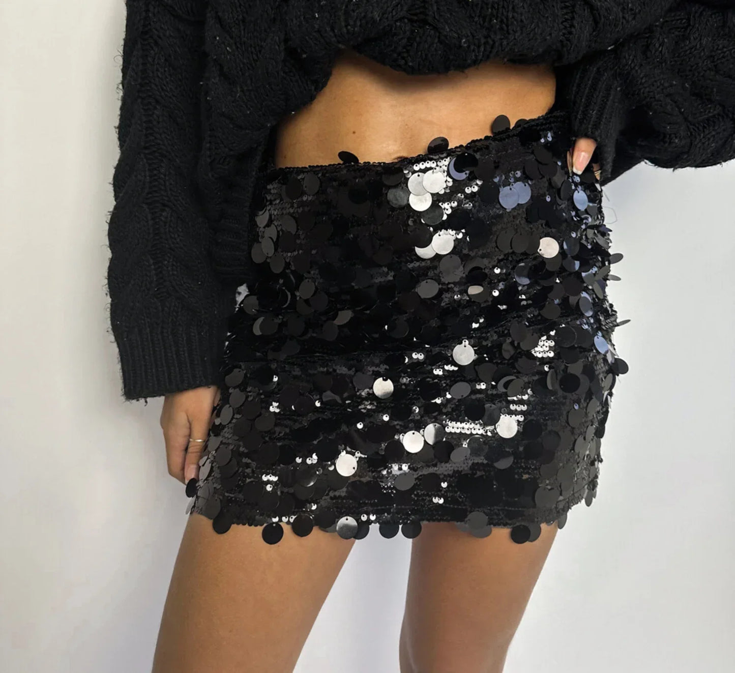 Pailletten Mini Rok | Katie