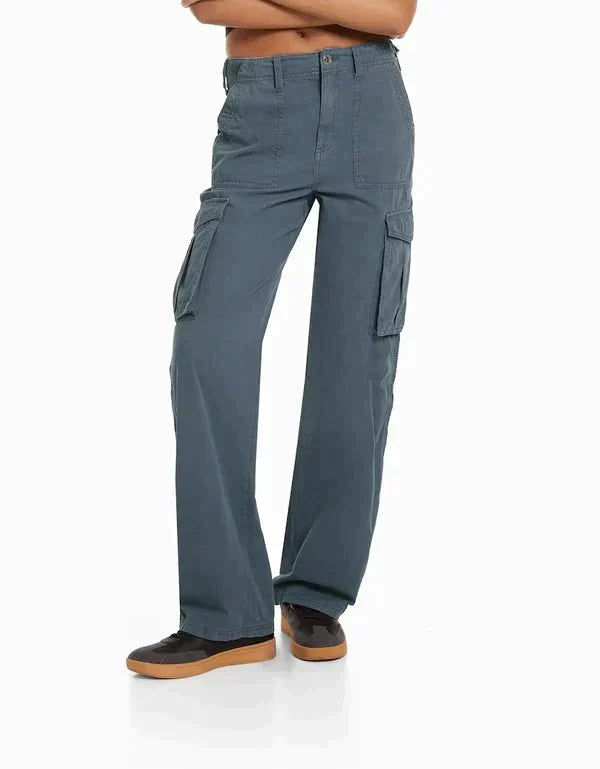 Cargo broek met rechte pasvorm voor dames