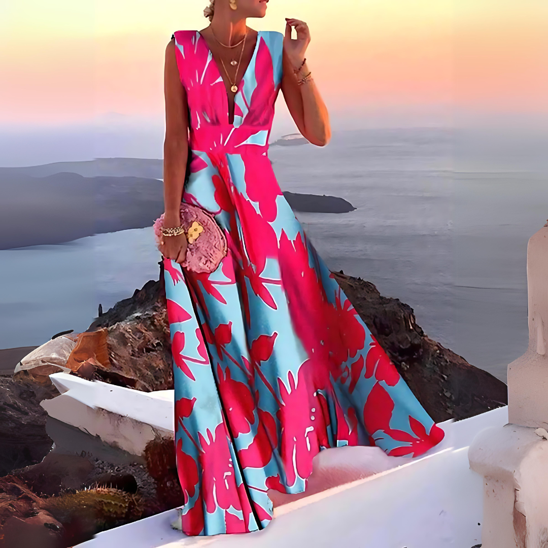Kate - Zomerse Mouwloze Jurk met Print voor Dames