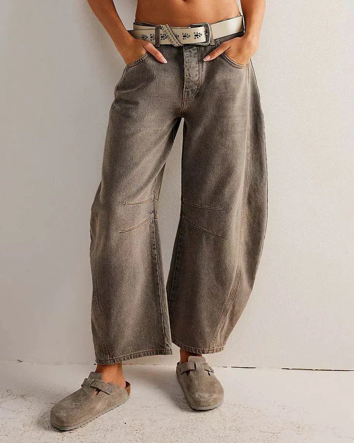 Gayla - Barreljeans met middelhoge taille voor dames