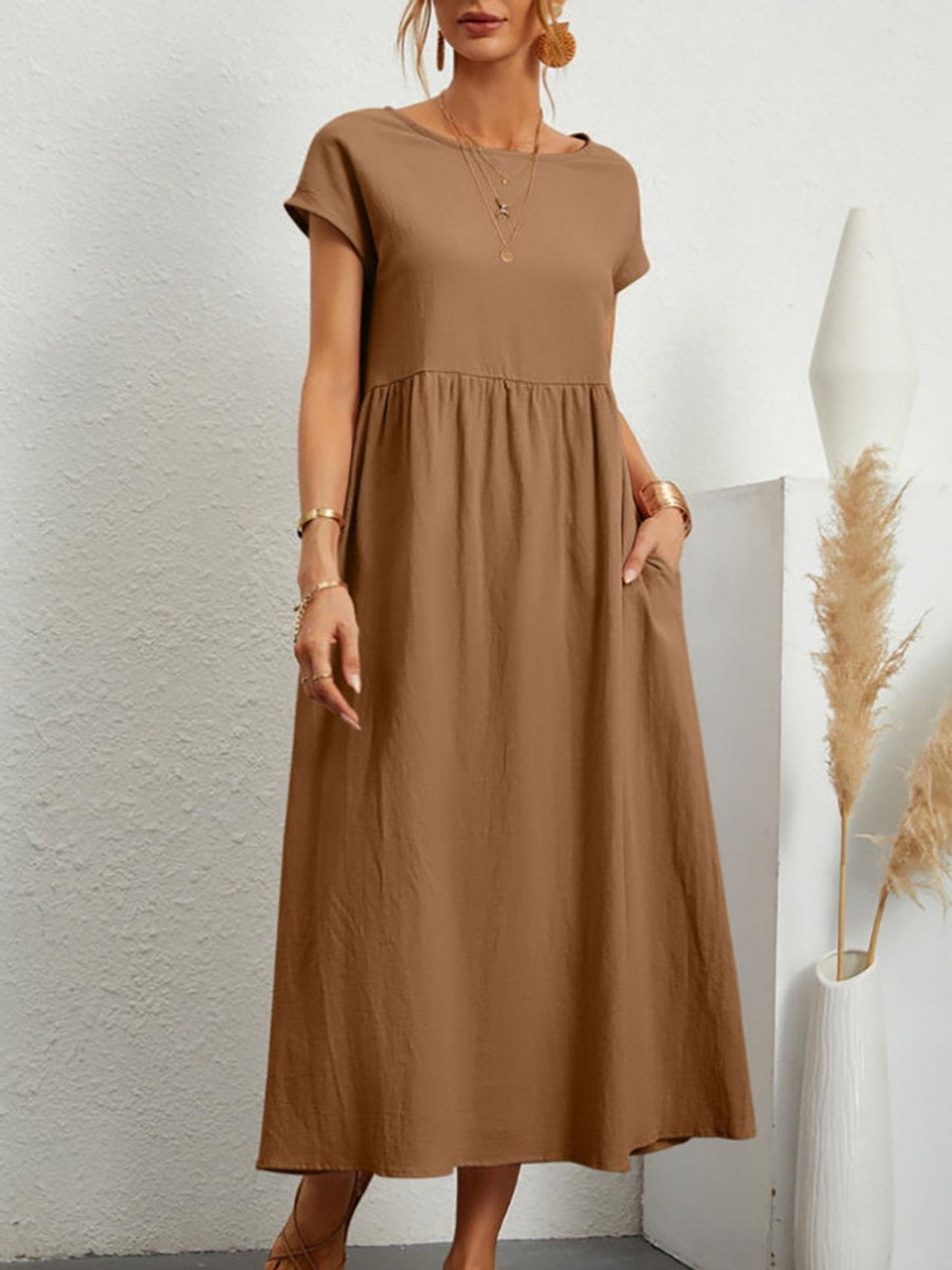Renee - Zomerse vintage jurk met korte mouwen