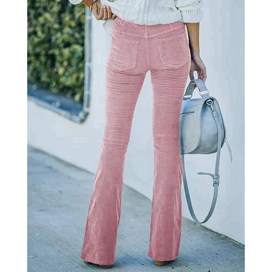 Modieuze Stretchy uitlopende broek - Ada