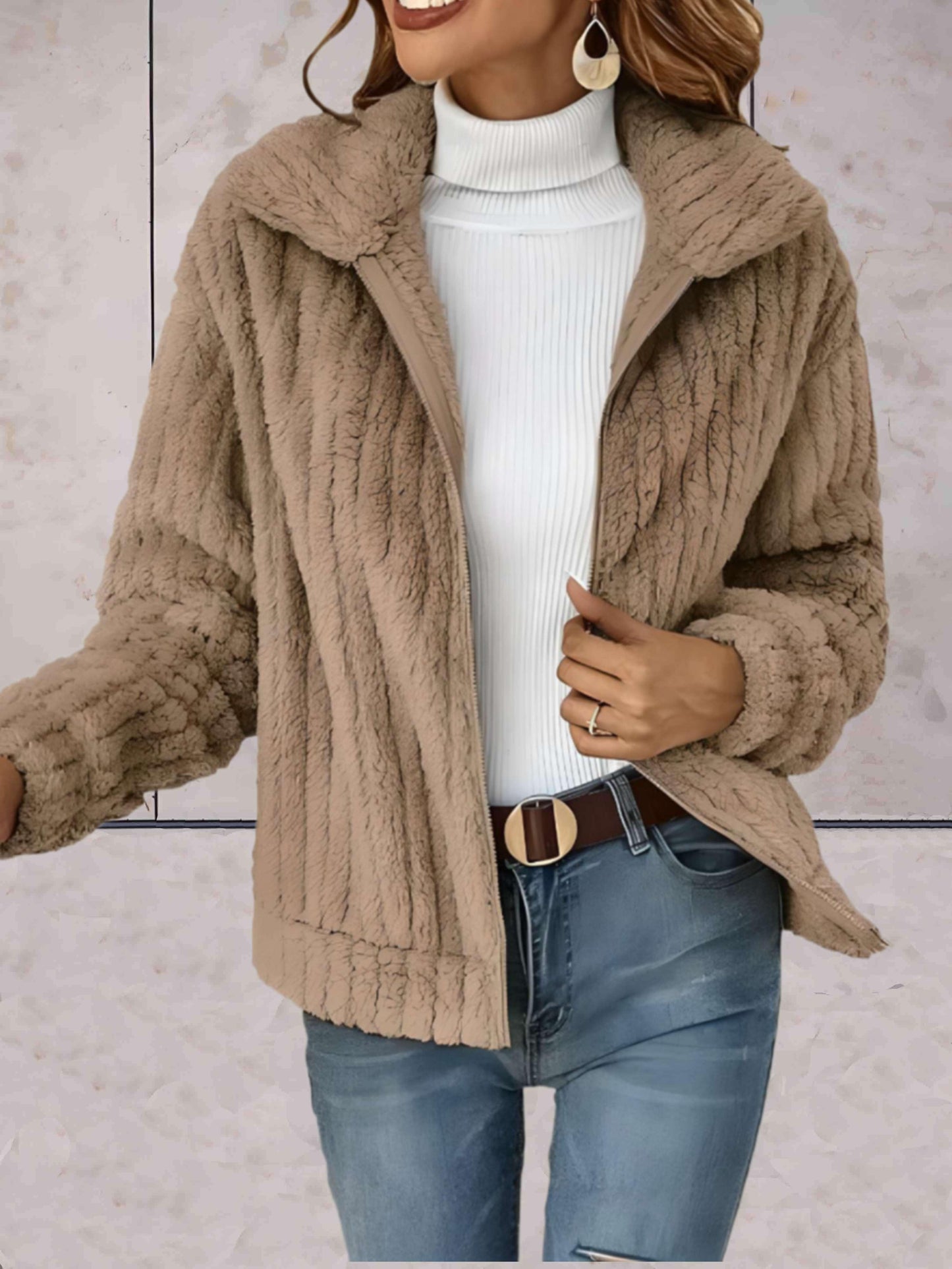 Grace | Eenvoudig gebreid jack met polokraag