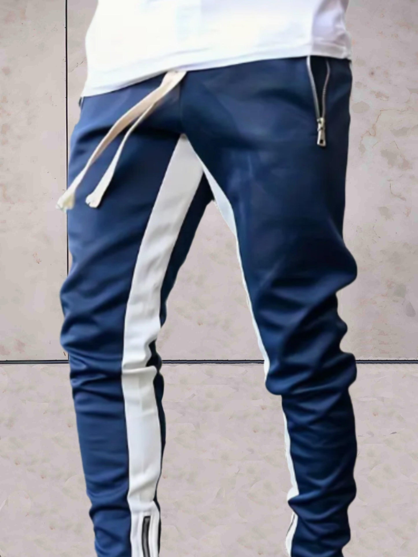 Wiley - Tweekleurige joggers met ribbels voor heren met zakken broek