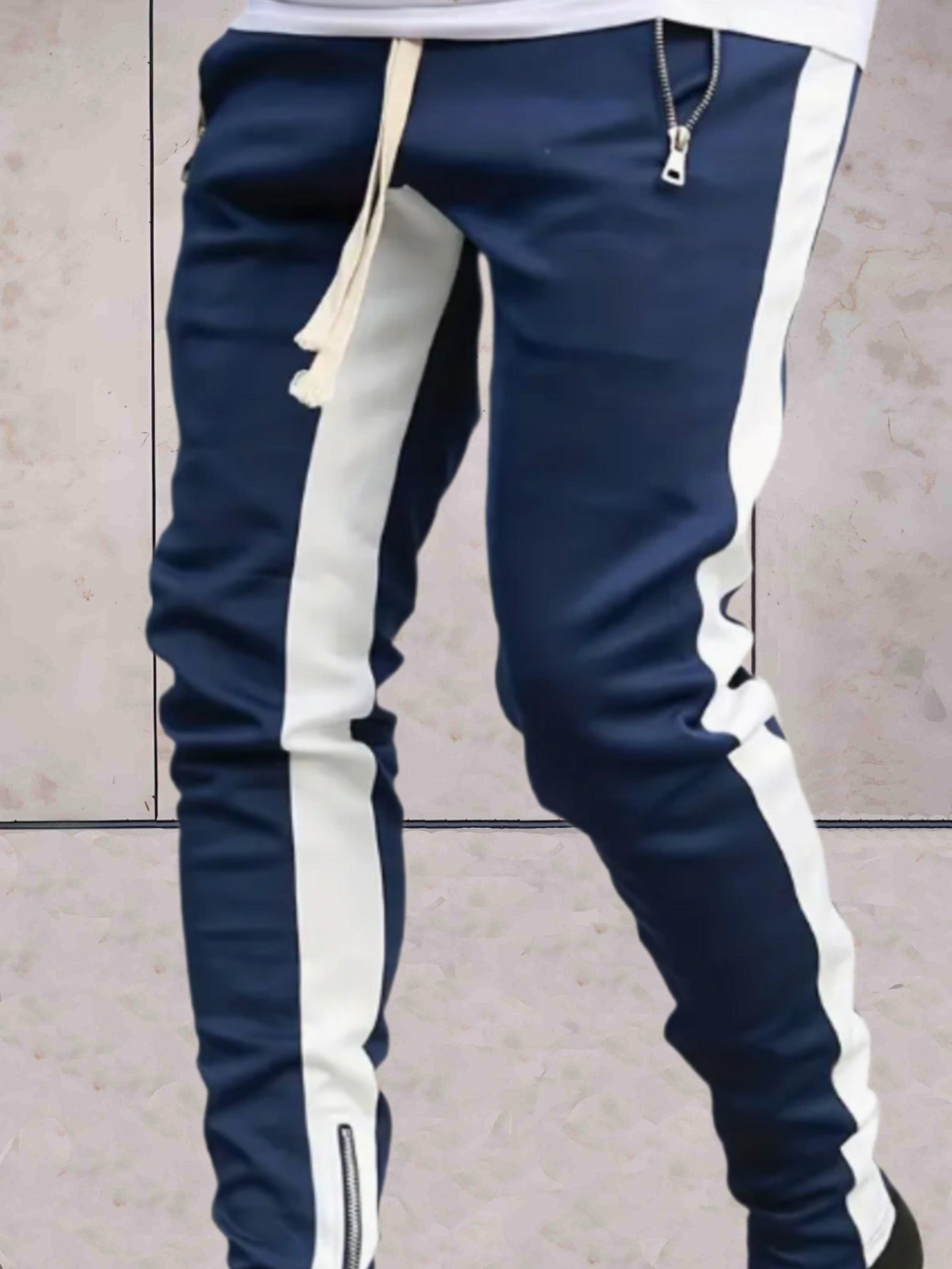 Wiley - Tweekleurige joggers met ribbels voor heren met zakken broek