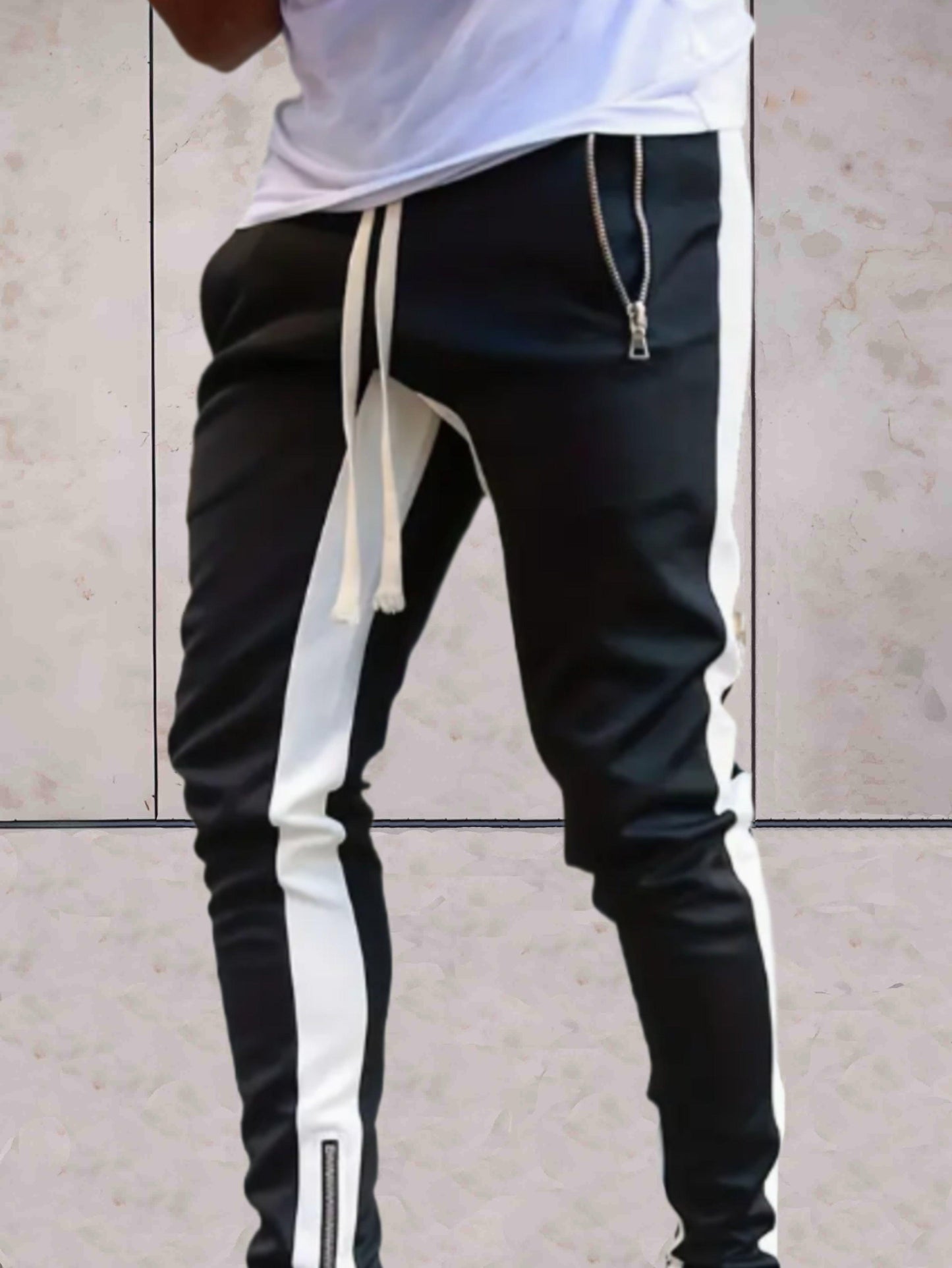 Wiley - Tweekleurige joggers met ribbels voor heren met zakken broek