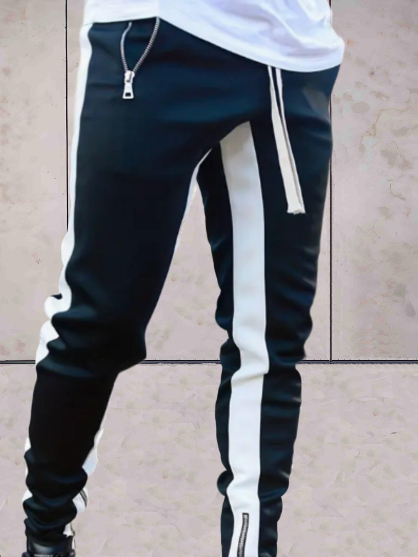Wiley - Tweekleurige joggers met ribbels voor heren met zakken broek