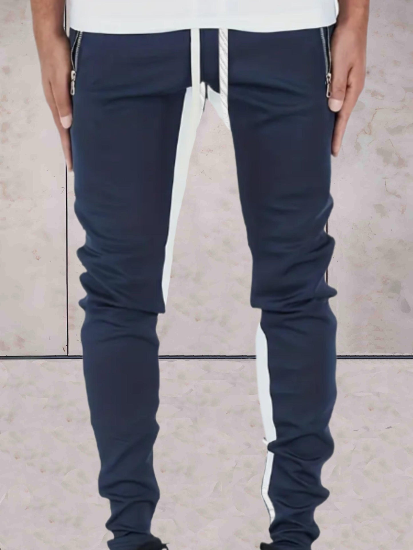 Wiley - Tweekleurige joggers met ribbels voor heren met zakken broek