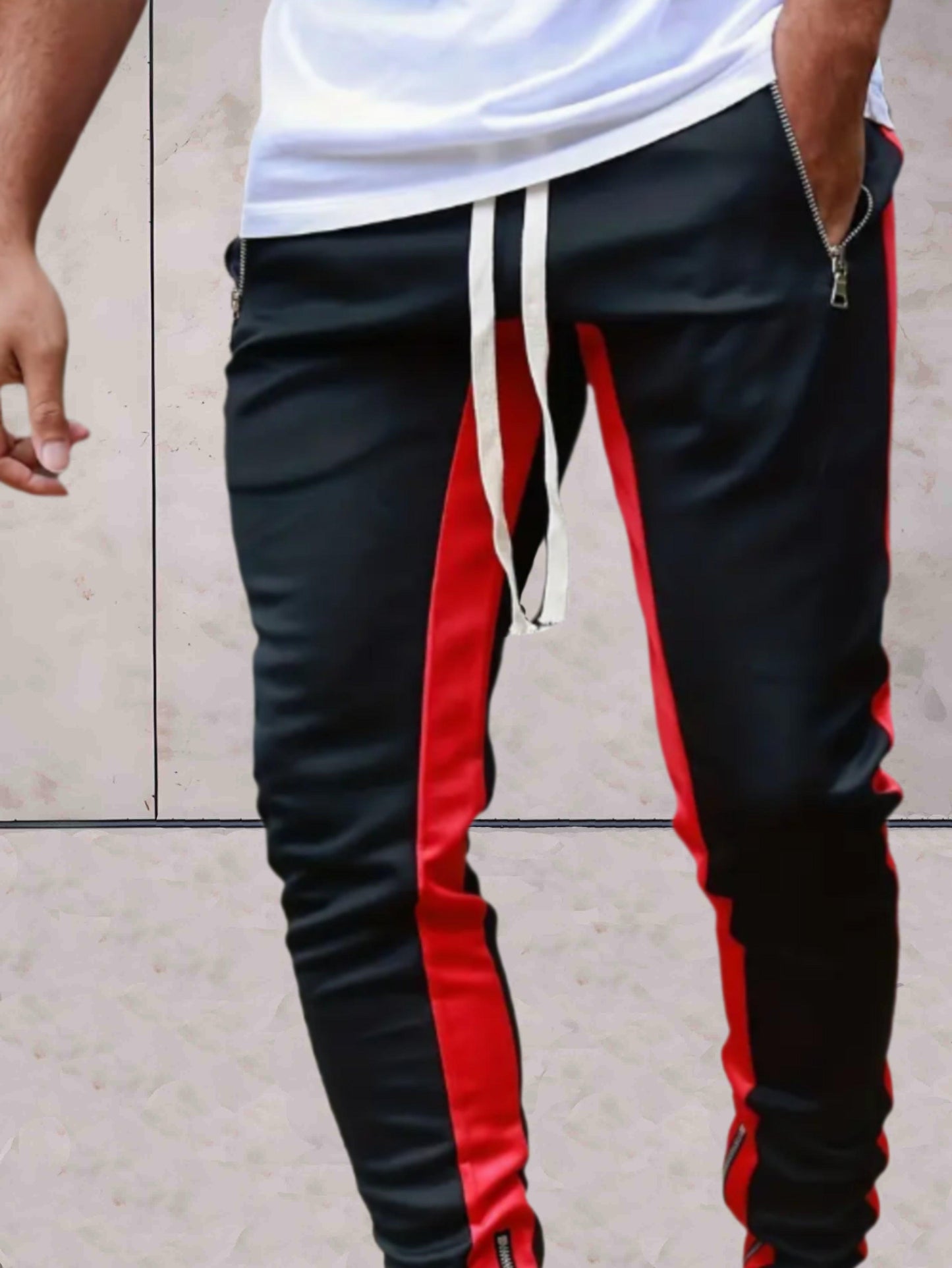 Wiley - Tweekleurige joggers met ribbels voor heren met zakken broek
