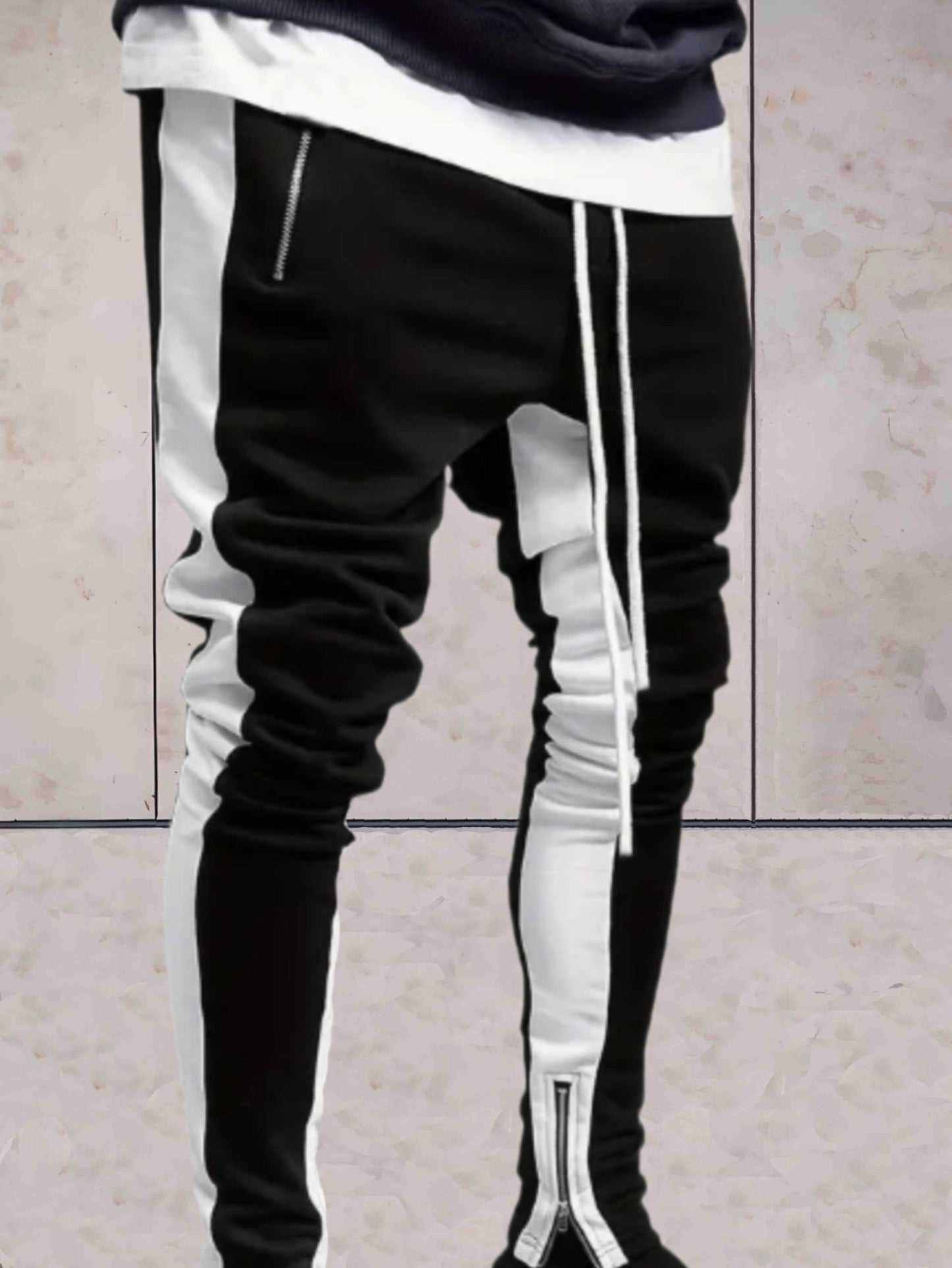 Wiley - Tweekleurige joggers met ribbels voor heren met zakken broek