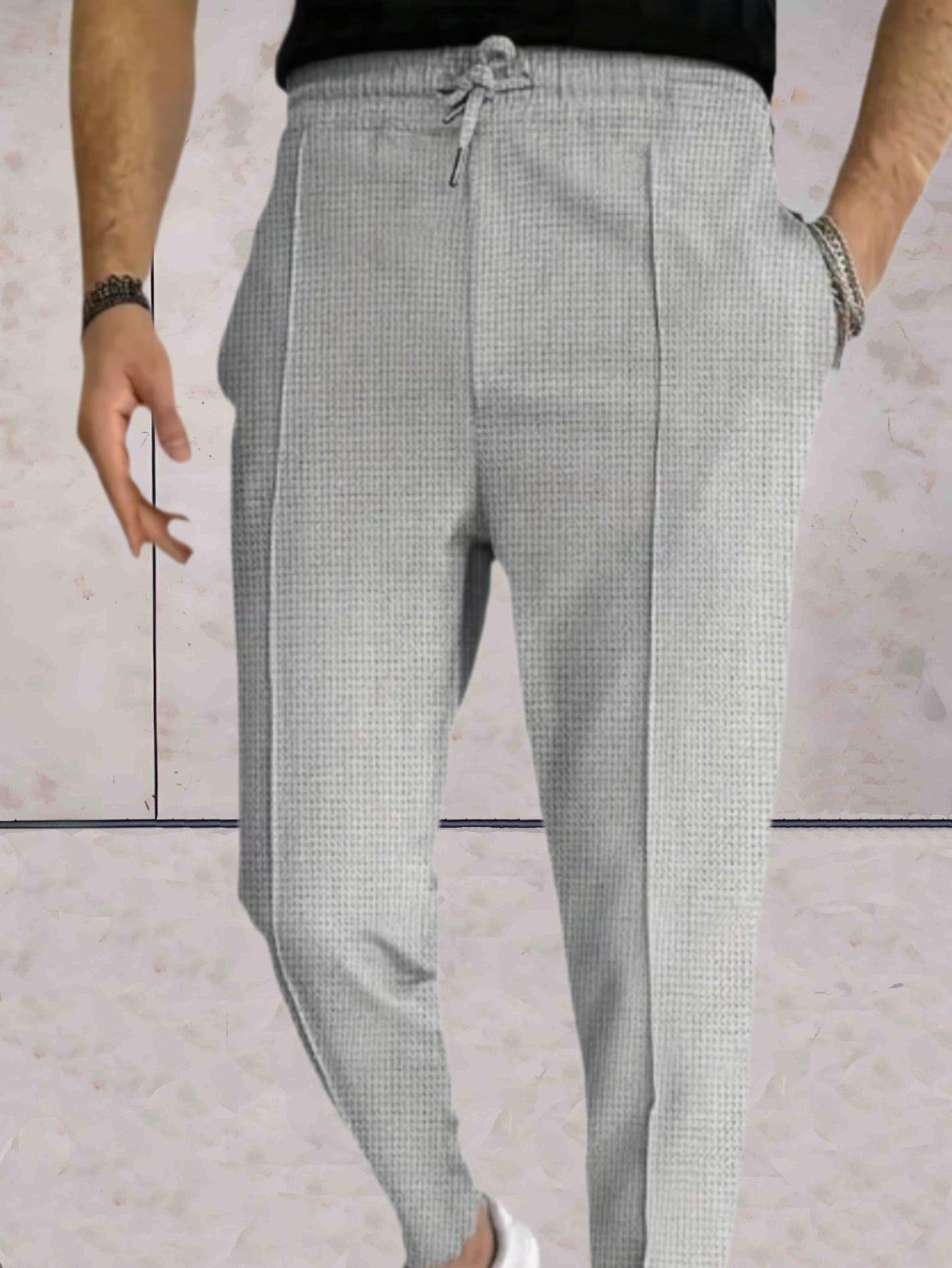 Marshall - Mooi zittende jogger voor heren met strik en zakken broek