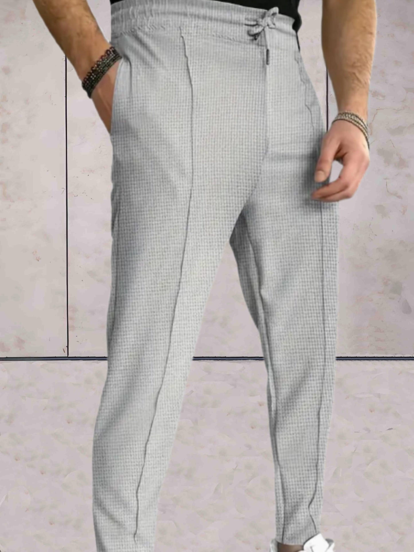 Marshall - Mooi zittende jogger voor heren met strik en zakken broek