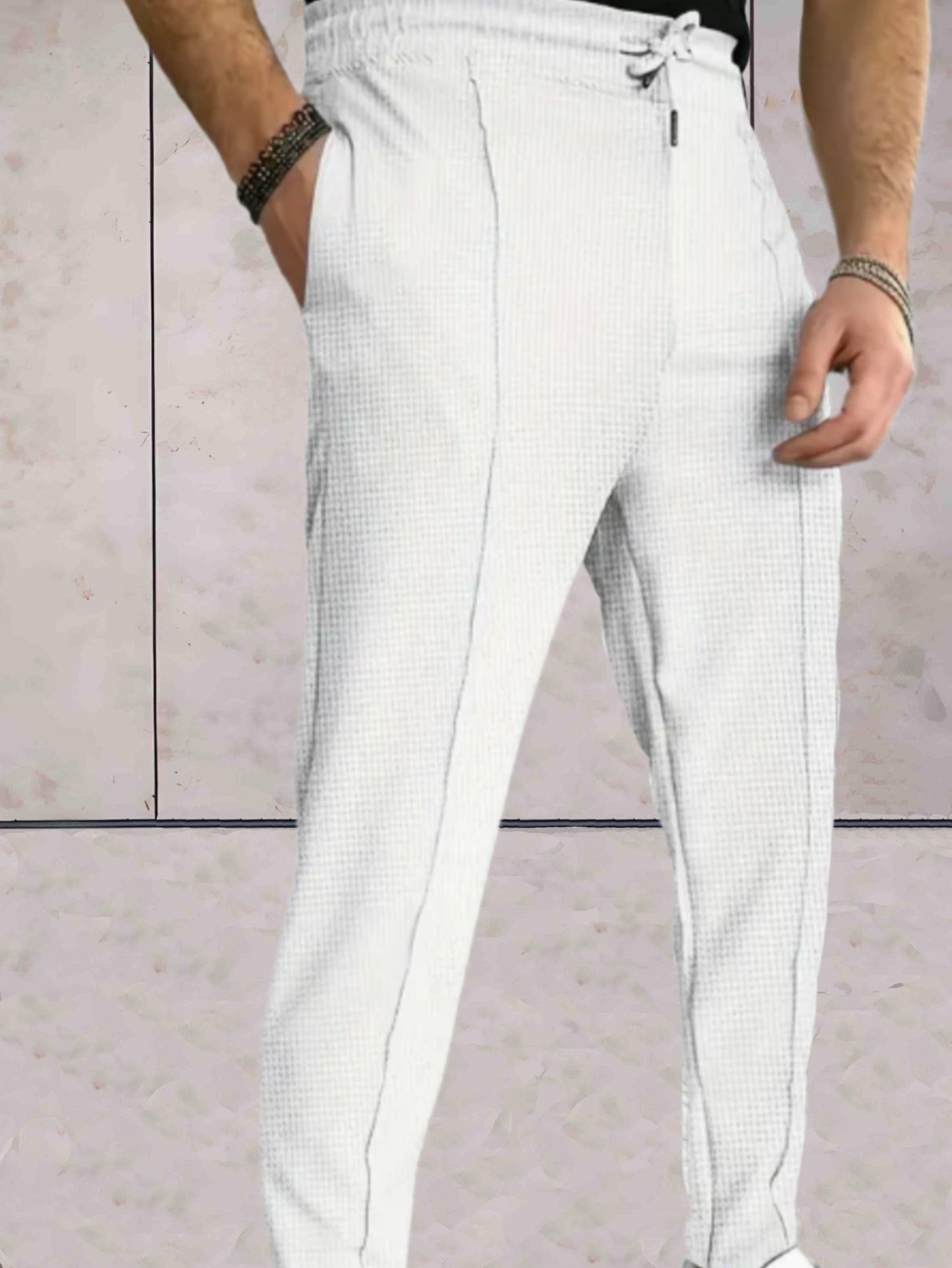 Marshall - Mooi zittende jogger voor heren met strik en zakken broek
