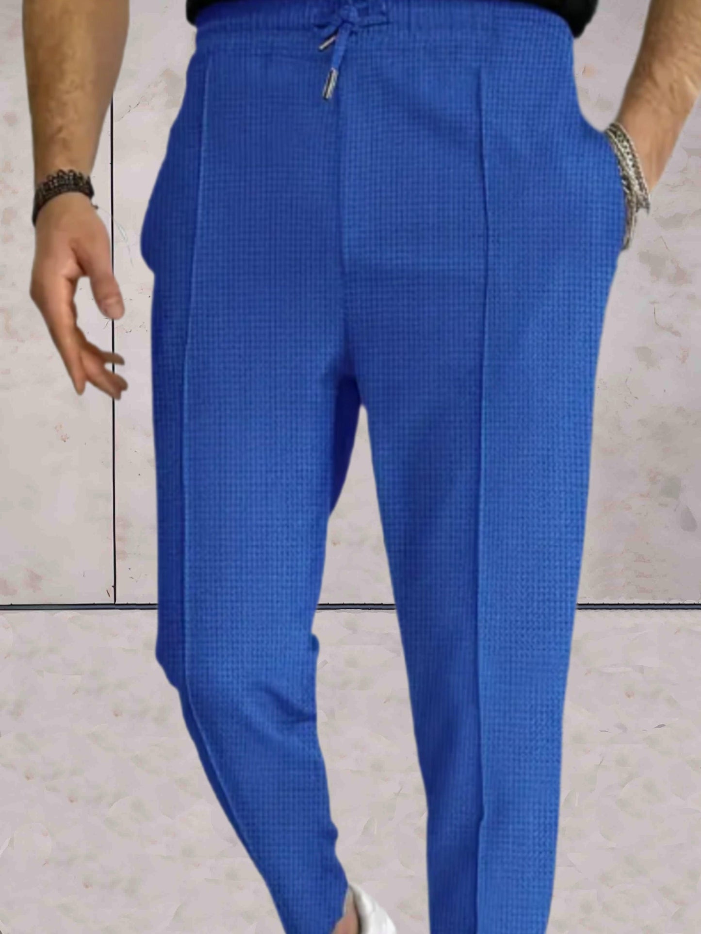 Marshall - Mooi zittende jogger voor heren met strik en zakken broek