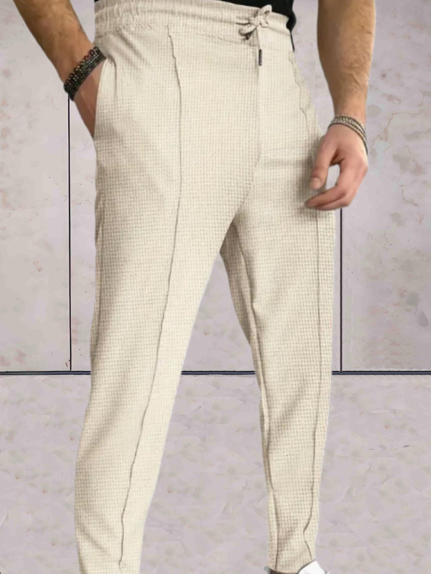 Marshall - Mooi zittende jogger voor heren met strik en zakken broek