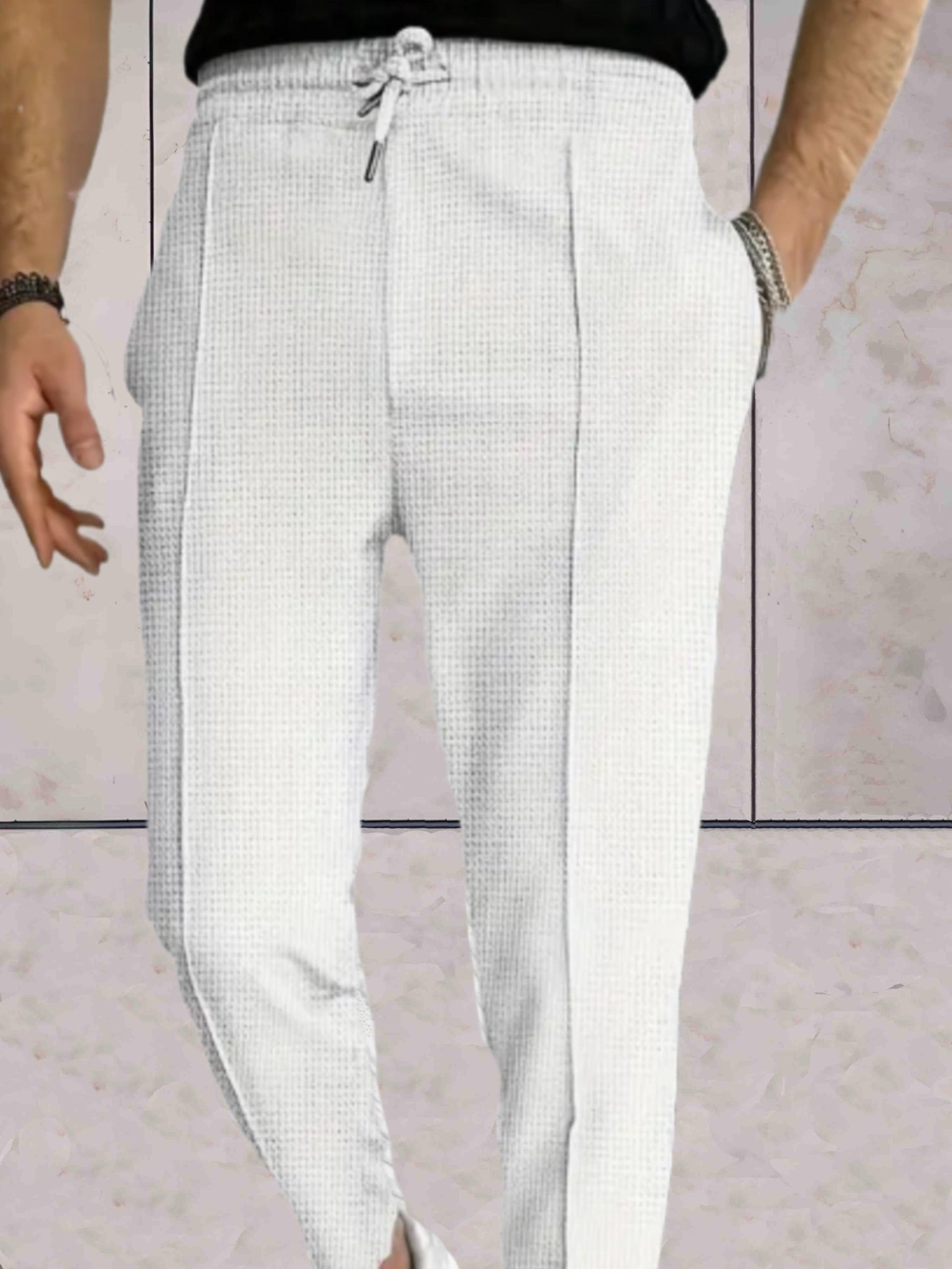 Marshall - Mooi zittende jogger voor heren met strik en zakken broek