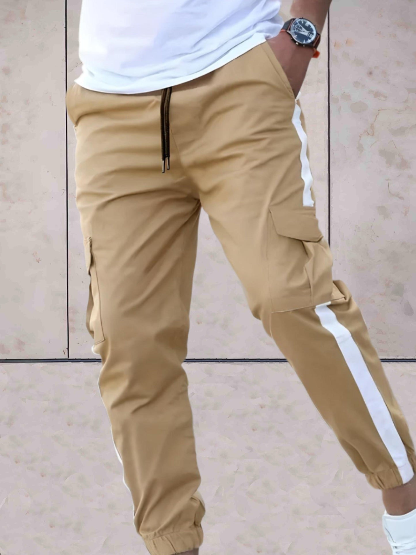 Walter - Mooi zittende jogger voor heren met meerdere zakken broek