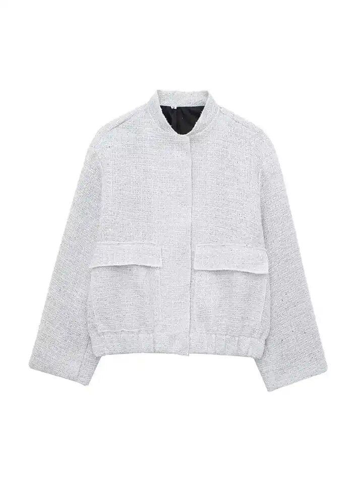 Zayala | glitter bomber jacket