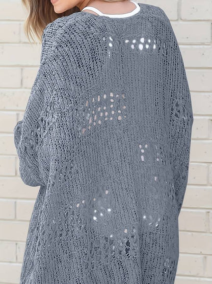 Gehaakt lang vest in boho stijl