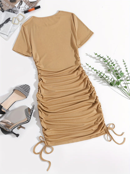 Bodycon jurk met koord en ruches - Chloe
