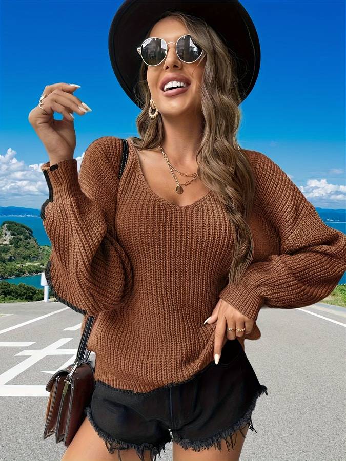 Stijlvolle V-hals trui