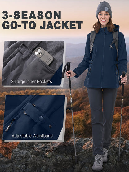 Milda - Dames Softshell Jacket - Winddicht, waterafstotend en ademend outdoor-jack
