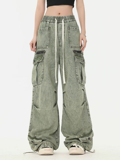 Antonella - Losvallende Cargo Jeans met Trekkoord