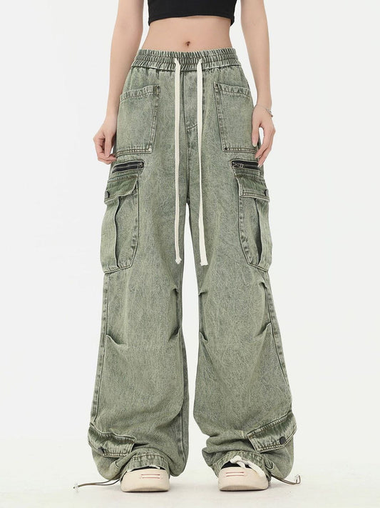 Antonella - Losvallende Cargo Jeans met Trekkoord