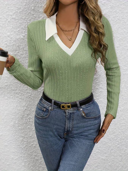 Modieuze gebreide trui