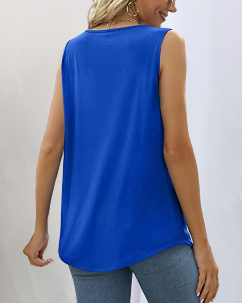 Cevile | Mooie vierkante hals Tank top