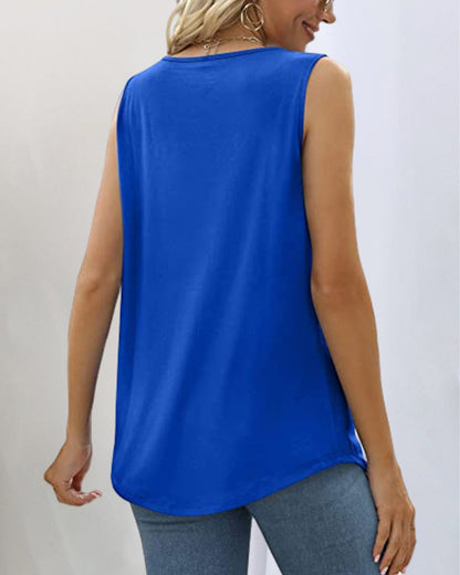 Cevile | Mooie vierkante hals Tank top