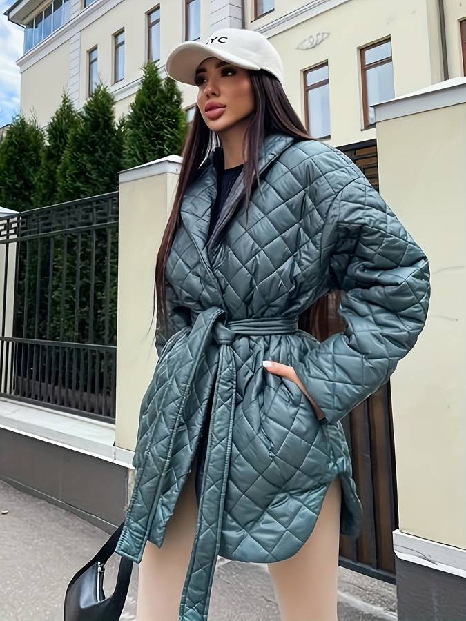 Trendy V-hals midi jas