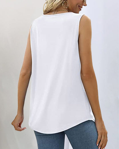 Cevile | Mooie vierkante hals Tank top