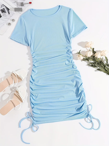 Bodycon jurk met koord en ruches - Chloe